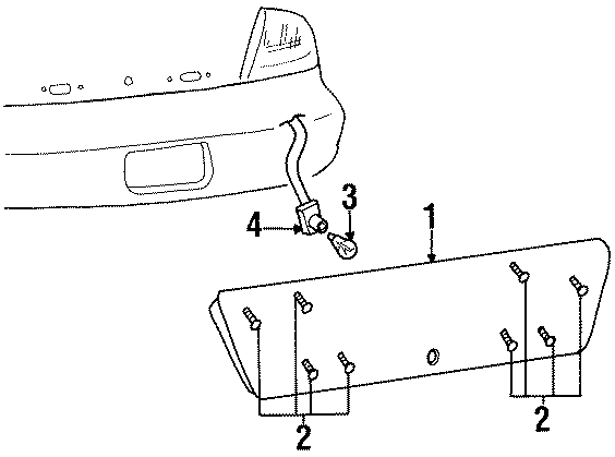 Diagram REAR LAMPS. BACKUP LAMPS. for your 1998 Buick Century   