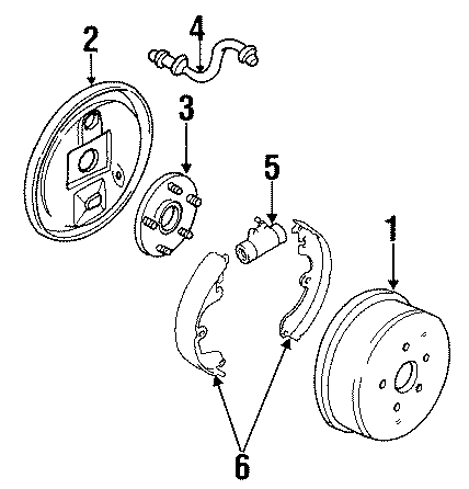 REAR SUSPENSION. BRAKE COMPONENTS.