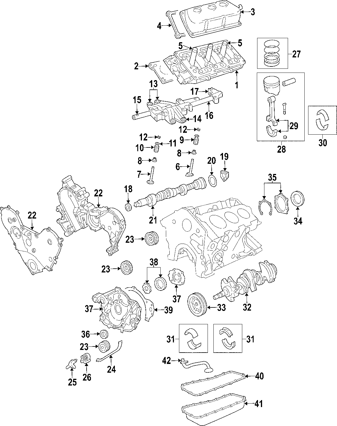 41CAMSHAFT & TIMING. CRANKSHAFT & BEARINGS. CYLINDER HEAD & VALVES. LUBRICATION. MOUNTS. PISTONS. RINGS & BEARINGS.https://images.simplepart.com/images/parts/motor/fullsize/CGP050.png