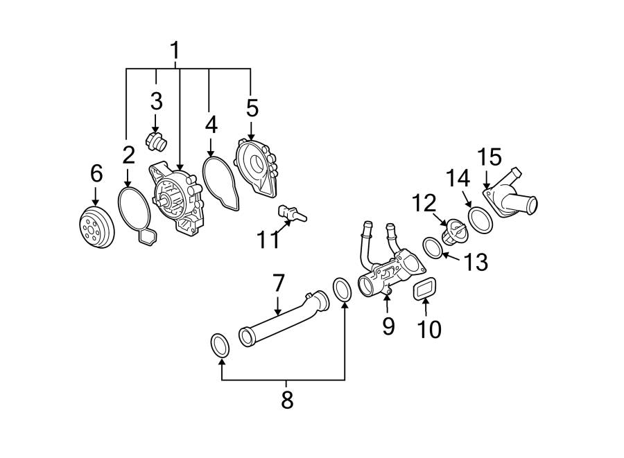 Diagram WATER PUMP. for your 2013 Chevrolet Equinox   