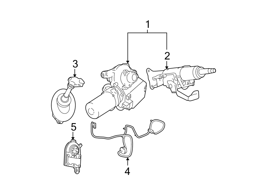 Diagram STEERING COLUMN ASSEMBLY. for your Chevrolet Bolt EV  