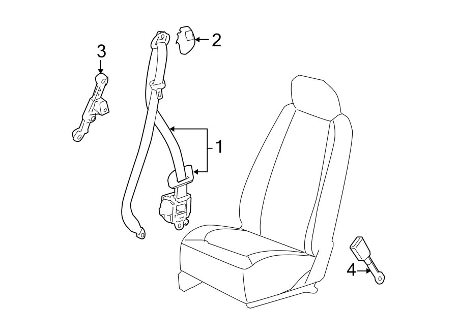 RESTRAINT SYSTEMS. FRONT SEAT BELTS.