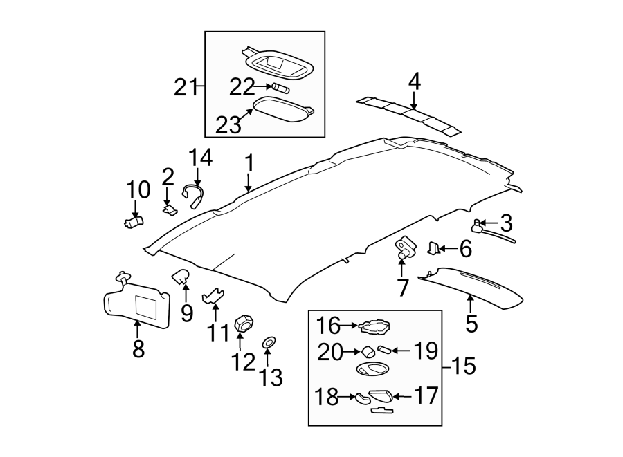 Diagram INTERIOR TRIM. for your 1999 Buick Century   