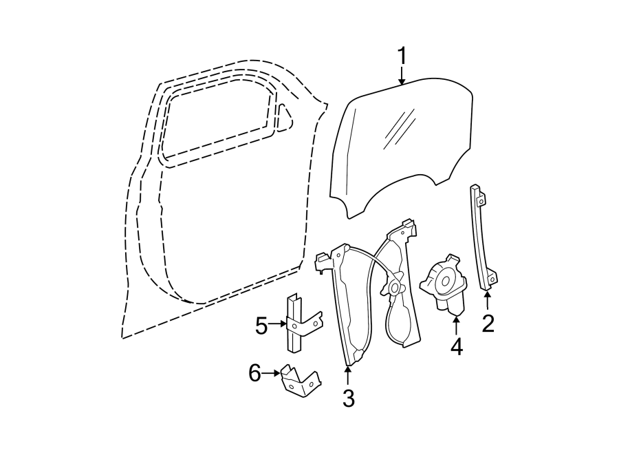 Diagram Front door. Glass & hardware. for your 2021 Chevrolet Spark   