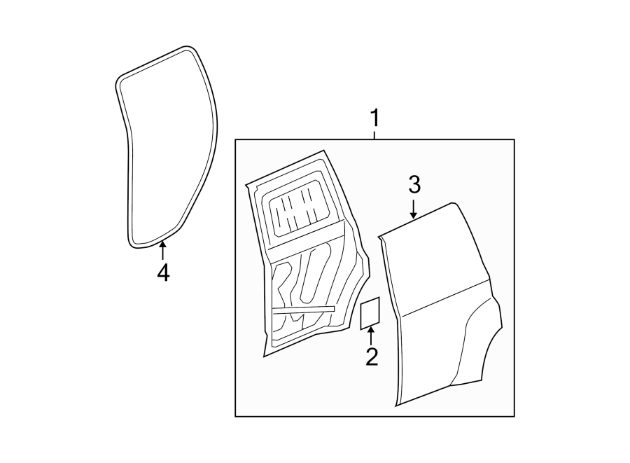 Diagram REAR DOOR. DOOR & COMPONENTS. for your 1989 Buick Century   