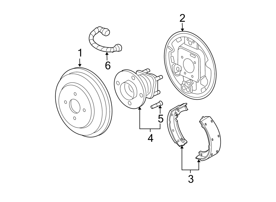 Diagram REAR SUSPENSION. BRAKE COMPONENTS. for your 2017 GMC Sierra 2500 HD 6.6L Duramax V8 DIESEL A/T 4WD SLE Standard Cab Pickup Fleetside 