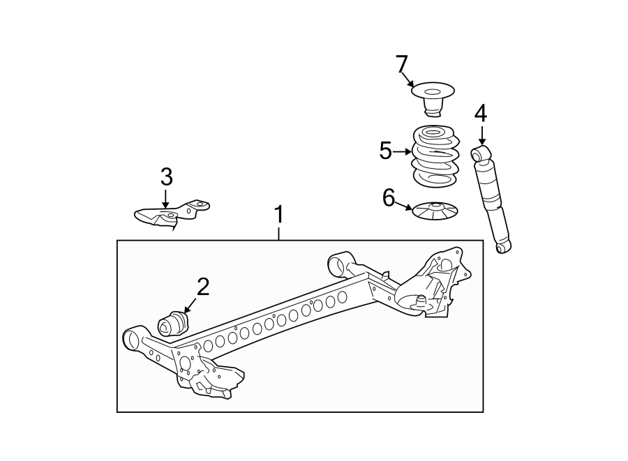 Diagram REAR SUSPENSION. SUSPENSION COMPONENTS. for your 2014 GMC Sierra 2500 HD 6.0L Vortec V8 FLEX A/T 4WD SLT Crew Cab Pickup 