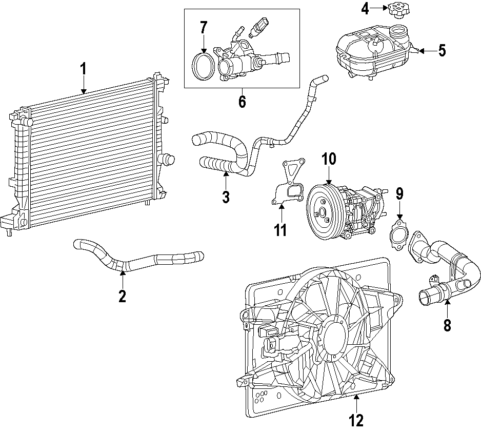 Diagram COOLING SYSTEM. COOLING FAN. RADIATOR. for your Dodge Dart  