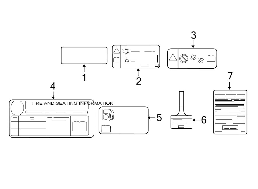 Diagram Information labels. for your 1999 Chevrolet Silverado   