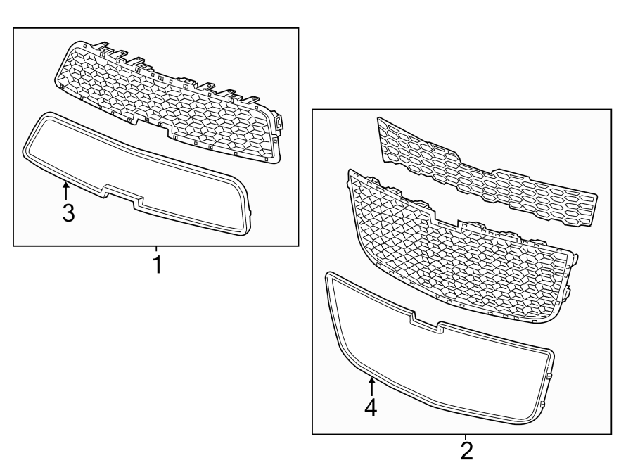 2FRONT BUMPER & GRILLE. GRILLE & COMPONENTS.https://images.simplepart.com/images/parts/motor/fullsize/CJ12017.png