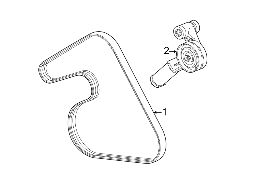 Diagram BELTS & PULLEYS. for your Cadillac Escalade EXT  