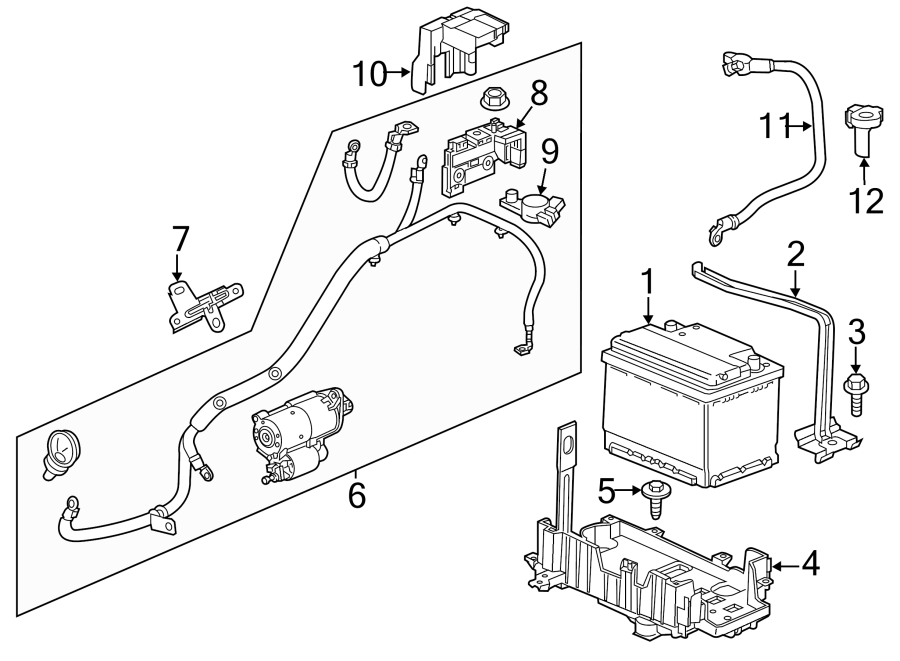 Diagram BATTERY. for your 2012 Chevrolet Captiva Sport   