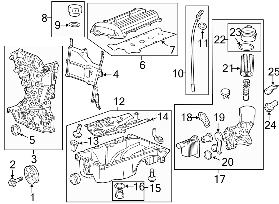 Diagram ENGINE / TRANSAXLE. ENGINE PARTS. for your 2018 Chevrolet Spark 1.4L Ecotec CVT LS Hatchback 