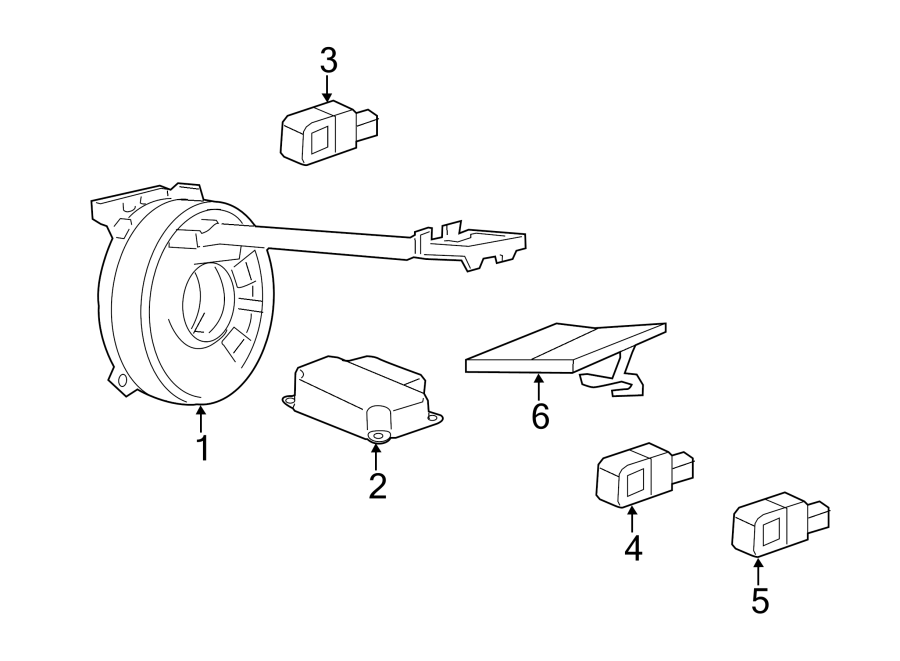 RESTRAINT SYSTEMS. AIR BAG COMPONENTS. Diagram