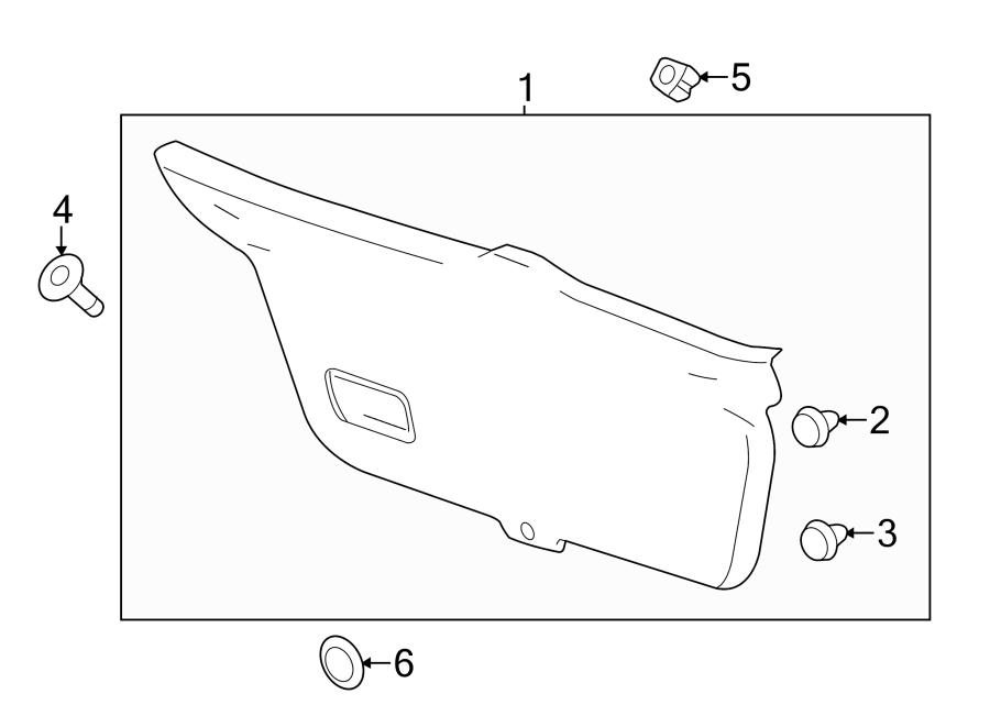 Diagram LIFT GATE. INTERIOR TRIM. for your 2023 Cadillac XT4   