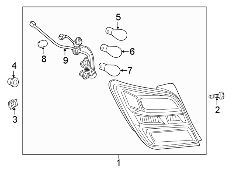 Diagram REAR LAMPS. TAIL LAMPS. for your 2003 GMC Sierra 2500 HD 8.1L Vortec V8 A/T 4WD SLE Standard Cab Pickup 