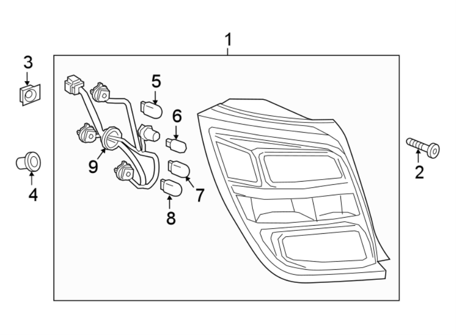 Diagram REAR LAMPS. TAIL LAMPS. for your 2003 GMC Sierra 2500 HD 8.1L Vortec V8 A/T 4WD SLE Standard Cab Pickup 