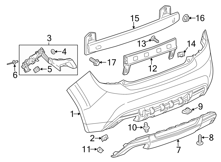 3REAR BUMPER. BUMPER & COMPONENTS.https://images.simplepart.com/images/parts/motor/fullsize/CJ12780.png