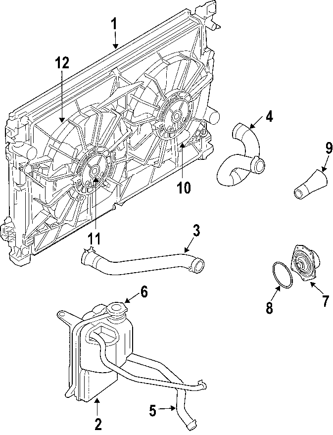 Diagram COOLING SYSTEM. COOLING FAN. RADIATOR. WATER PUMP. for your 1990 Jeep Wrangler   