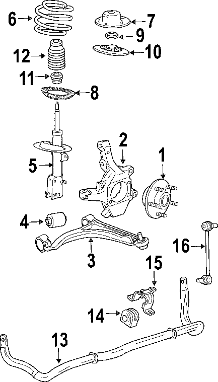 11FRONT SUSPENSION. LOWER CONTROL ARM. STABILIZER BAR. SUSPENSION COMPONENTS.https://images.simplepart.com/images/parts/motor/fullsize/CKP050.png