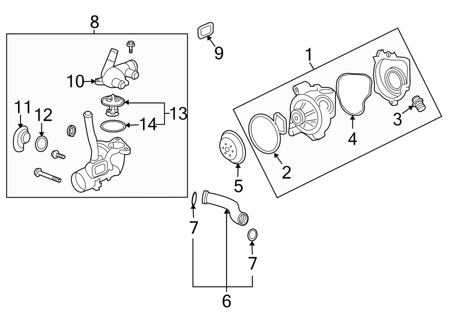 Diagram WATER PUMP. for your 2020 Chevrolet Equinox   