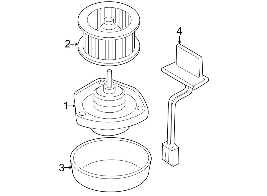 AIR CONDITIONER & HEATER. BLOWER MOTOR & FAN.