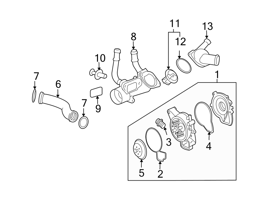 Diagram WATER PUMP. for your 2017 Chevrolet Equinox   