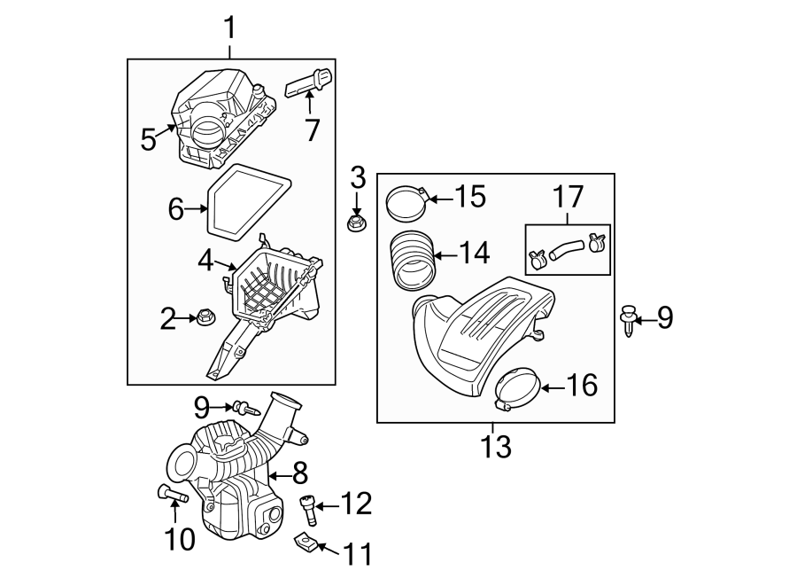 Diagram ENGINE / TRANSAXLE. AIR INTAKE. for your 2021 Chevrolet Camaro LT Coupe 2.0L Ecotec A/T 