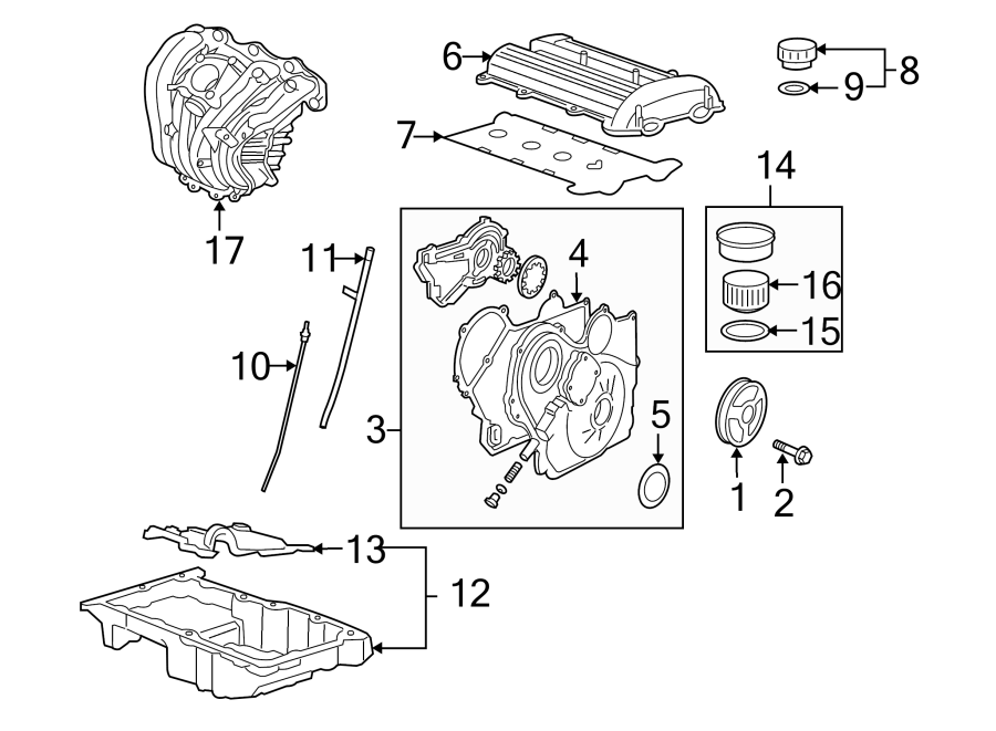 Diagram ENGINE / TRANSAXLE. ENGINE PARTS. for your 1995 Buick Century   