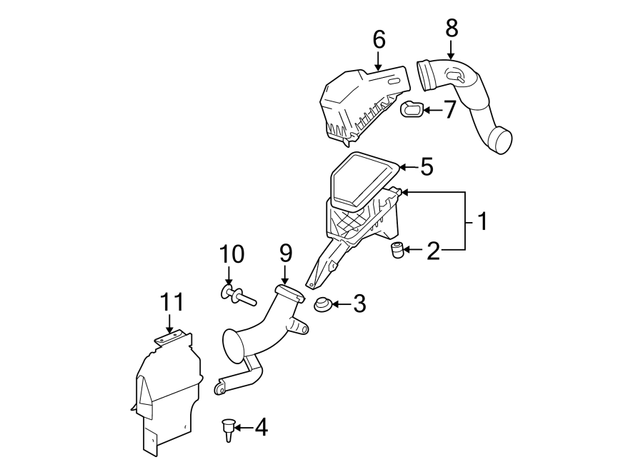 Diagram ENGINE / TRANSAXLE. AIR INTAKE. for your 2016 Chevrolet Spark   