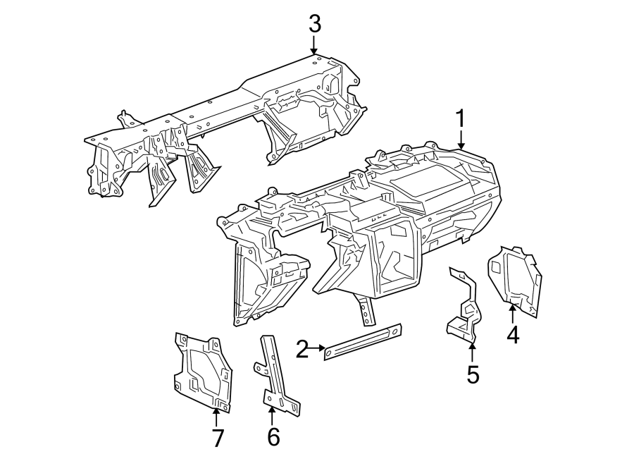 Diagram Instrument panel. for your 2005 Chevrolet Trailblazer EXT   