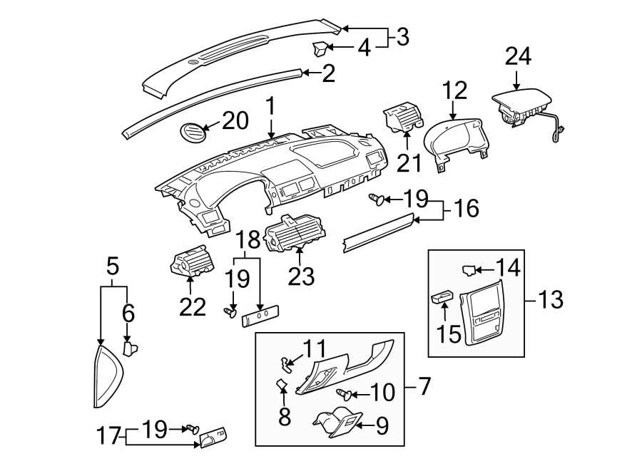 22Instrument panel components.https://images.simplepart.com/images/parts/motor/fullsize/CL05335.png