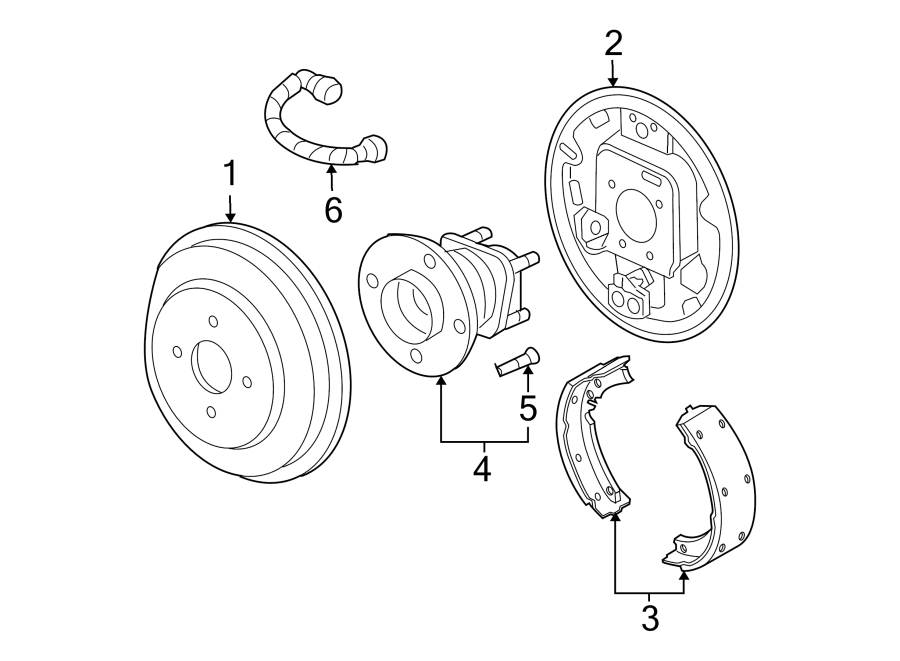 Diagram REAR SUSPENSION. BRAKE COMPONENTS. for your 2017 GMC Sierra 2500 HD 6.6L Duramax V8 DIESEL A/T 4WD SLE Standard Cab Pickup Fleetside 