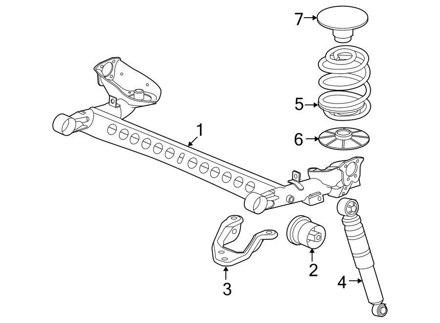 Diagram REAR SUSPENSION. SUSPENSION COMPONENTS. for your 2014 GMC Sierra 2500 HD 6.0L Vortec V8 FLEX A/T 4WD SLT Crew Cab Pickup 