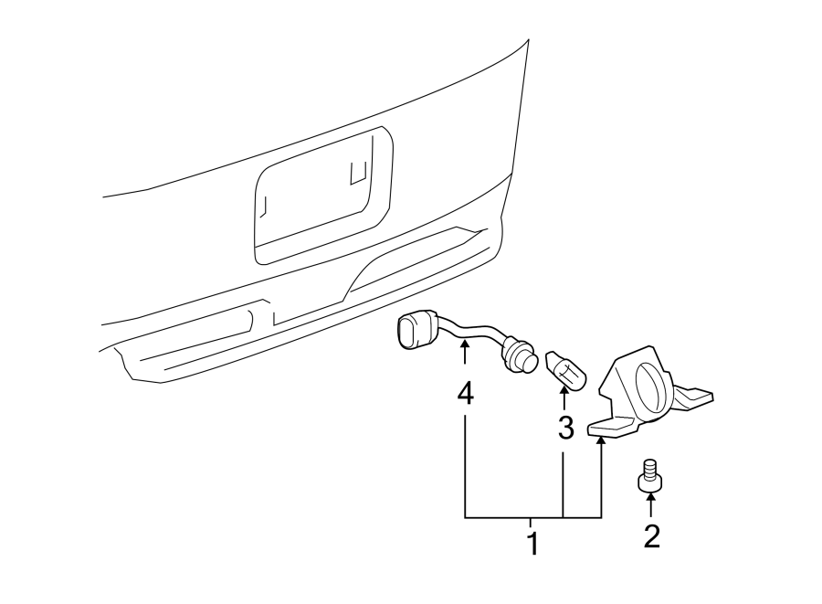 Diagram REAR LAMPS. LICENSE LAMPS. for your 2007 Cadillac Escalade EXT   