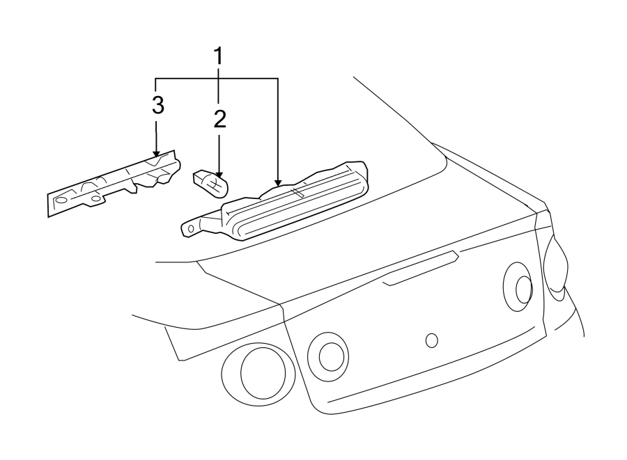 Diagram REAR LAMPS. HIGH MOUNTED STOP LAMP. for your 2008 Chevrolet Cobalt   