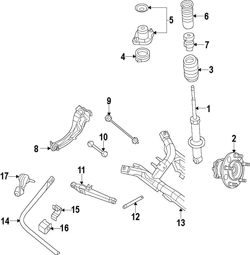 3REAR SUSPENSION. LOWER CONTROL ARM. STABILIZER BAR. SUSPENSION COMPONENTS. UPPER CONTROL ARM.https://images.simplepart.com/images/parts/motor/fullsize/CL1100.png