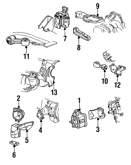 11ENGINE / TRANSAXLE. ENGINE MOUNTING. TRANS MOUNTING.https://images.simplepart.com/images/parts/motor/fullsize/CL88084.png