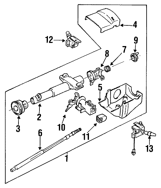 6STEERING COLUMN ASSEMBLY.https://images.simplepart.com/images/parts/motor/fullsize/CL88115.png