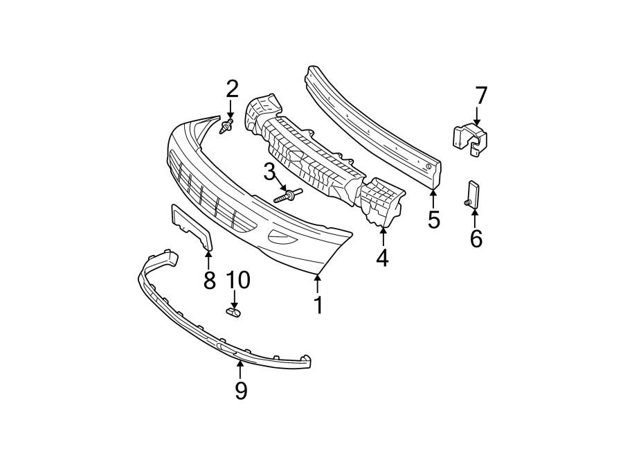 2FRONT BUMPER. BUMPER & COMPONENTS.https://images.simplepart.com/images/parts/motor/fullsize/CL95010.png