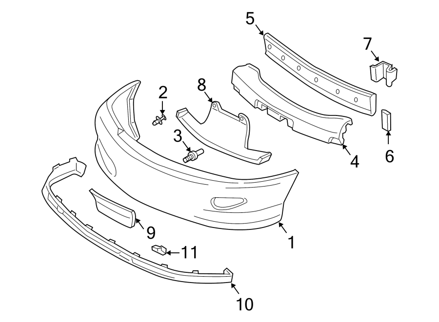 Diagram FRONT BUMPER. BUMPER & COMPONENTS. for your 2013 Chevrolet Express 1500   