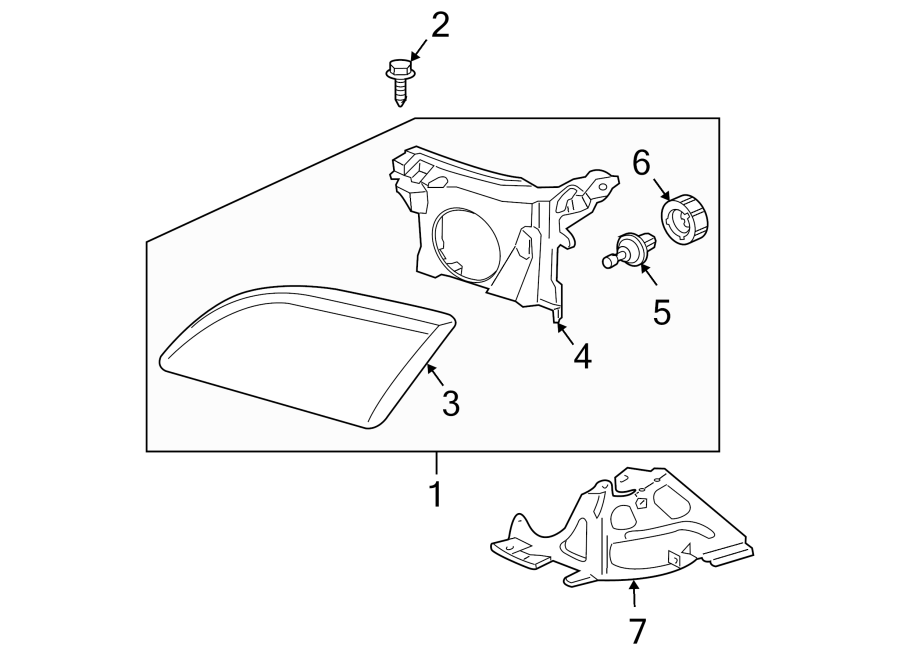 FRONT LAMPS. HEADLAMP COMPONENTS.