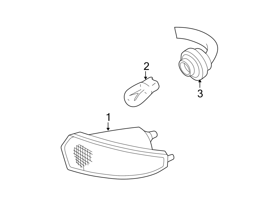 Diagram FRONT LAMPS. PARK & SIGNAL LAMPS. for your 2003 GMC Sierra 2500 HD 6.0L Vortec V8 M/T 4WD SLE Standard Cab Pickup 