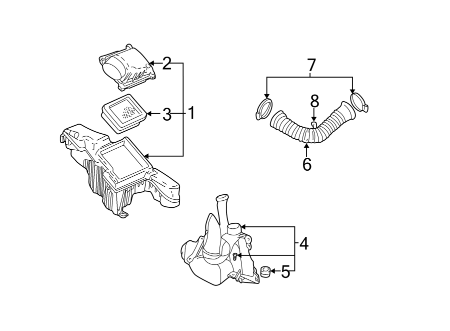 Diagram AIR INTAKE. for your 2018 Chevrolet Spark   