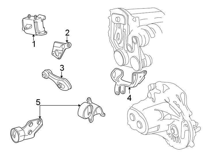 Diagram ENGINE & TRANS MOUNTING. for your 2013 Chevrolet Avalanche Black Diamond LS Crew Cab Pickup Fleetside  