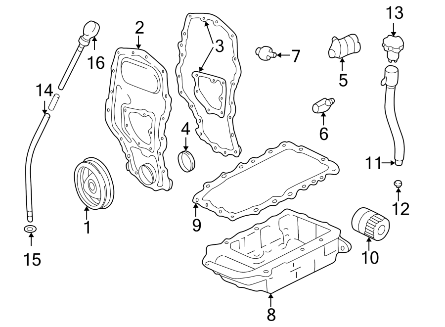 Diagram ENGINE PARTS. for your Cadillac ATS  