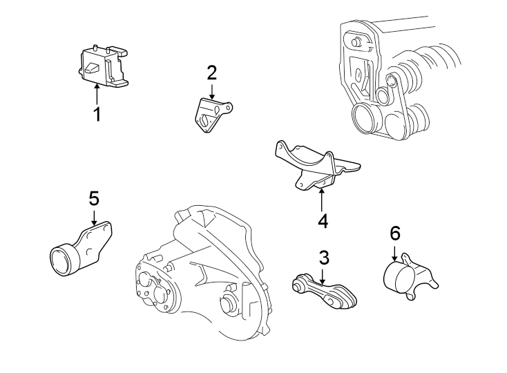 Diagram ENGINE & TRANS MOUNTING. for your 2013 Chevrolet Avalanche Black Diamond LS Crew Cab Pickup Fleetside  