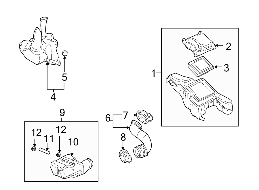 Diagram AIR INTAKE. for your 2019 Chevrolet Equinox LS Sport Utility  