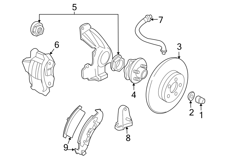 Diagram FRONT SUSPENSION. BRAKE COMPONENTS. for your 2012 GMC Sierra 2500 HD  SLT Crew Cab Pickup 