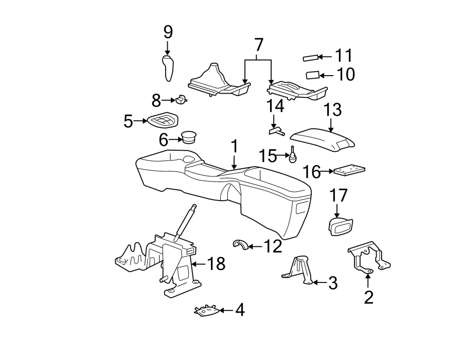 Diagram CONSOLE. for your 2005 Chevrolet Silverado 3500 LS Cab & Chassis  